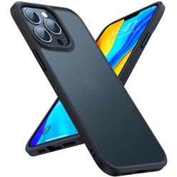   Torras Guardian Series - iPhone 13 Pro Max tok - átlátszó/fekete