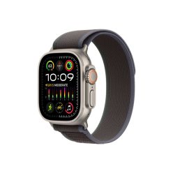   Apple Watch Ultra 2 GPS+Cellular 49mm Titanium with Trail Loop Strap Blue Black - M/L (MRF63CM/A)